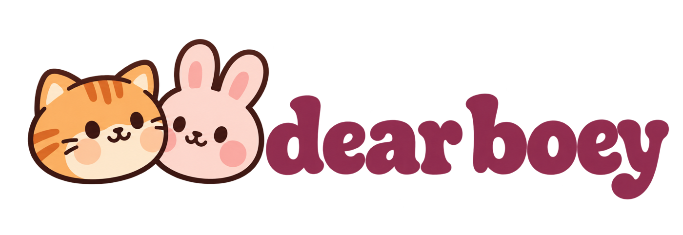 dear boey — bunny and cat logo
